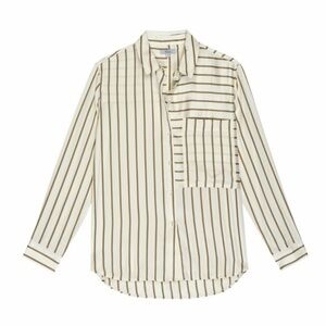 Rails Janae Ivory Daffodil Stripe Button-Up Shirt, size S NWT